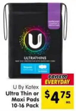 Spar U By Kotex Ultra Thin Maxi Pads offer
