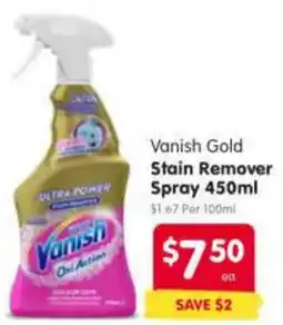 Spar Vanish Gold Stain Remover Spray offer