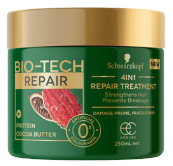 BIG W Schwarzkopf bio-tech repair 4-in-1 treatment with protein & cocoa butter 250ml offer