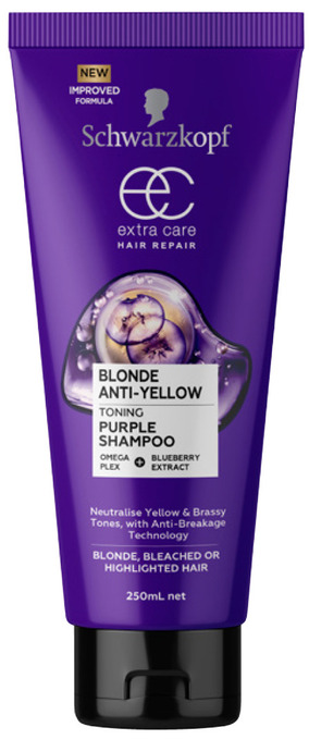 BIG W Schwarzkopf extra care blonde anti-yellow toning purple shampoo 250ml offer