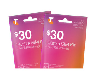 BIG W Telstra $30 pre-paid sim kit offer
