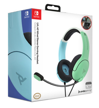 BIG W Nintendo switch lvl 40 wired headset - blue/ green offer