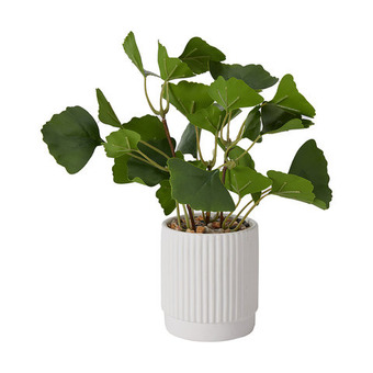 Artificial plant in linear pot