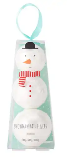 Kmart Christmas bath bomb - snowman offer