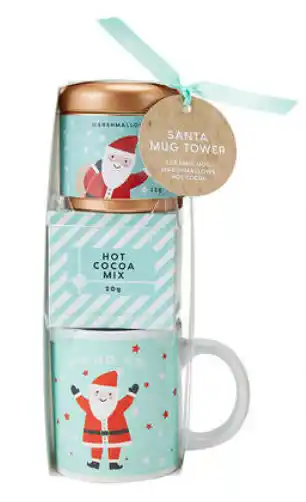 Kmart Kids’ mugs and hot chocolate tower with marshmallows offer