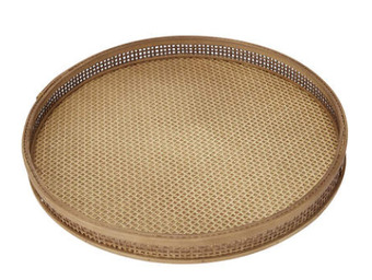 Kmart Round rattan tray offer
