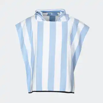 Kids’ hooded turkish towel - blue stripe
