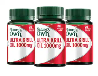 Direct Chemist Outlet Nature's own ultra krill oil 1000mg 30 capsules offer