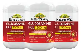 Direct Chemist Outlet Nature's way glucosamine hcl 1500mg 200 tablets offer