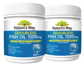 Direct Chemist Outlet Nature's way odourless fish oil 1000mg 450 capsules offer