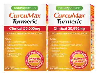 Direct Chemist Outlet Naturopathica curcumax turmeric clinical 20,000mg 60 tablets offer