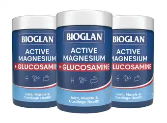 Direct Chemist Outlet Bioglan active magnesium + glucosamine 180 tablets offer