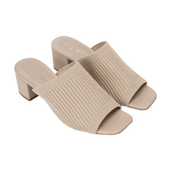Casual knit square toe mules