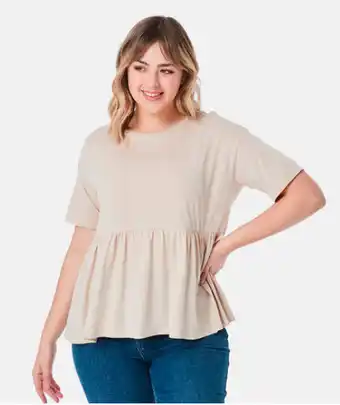 Kmart Short sleeve peplum t-shirt offer