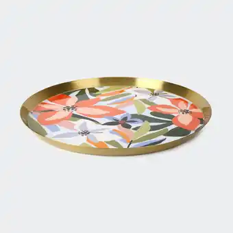 Rainforest metal round tray