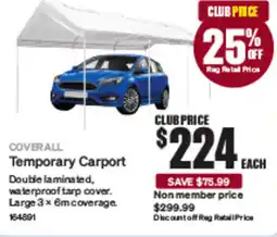 SuperCheap Auto Temporary Carport offer