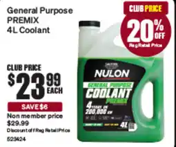 SuperCheap Auto General purpose premix coolant offer