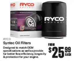 SuperCheap Auto Syntec Oil Filters offer
