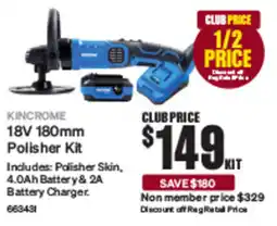 SuperCheap Auto 18V 180mm Polisher Kit offer