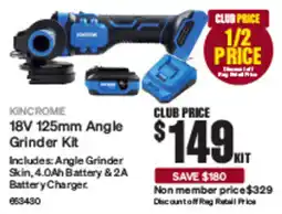 SuperCheap Auto 18V 125mm Angle Grinder Kit offer