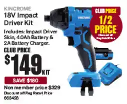 SuperCheap Auto 18V Impact Driver Kit offer