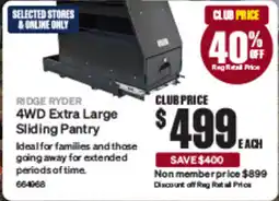 SuperCheap Auto 4WD Extra Large Sliding Pantry offer