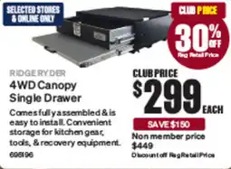 SuperCheap Auto 4WD Canopy Single Drawer offer