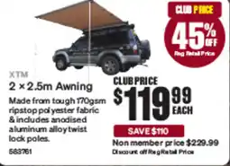 SuperCheap Auto 2 x 2.5m Awning offer