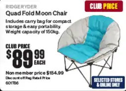 SuperCheap Auto Quad Fold Moon Chair offer