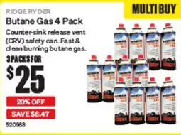 SuperCheap Auto Butane Gas 4 Pack offer