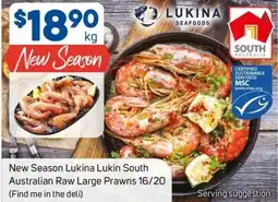 Foodland Lukin South Australian Raw Large Prawns 16/20 offer