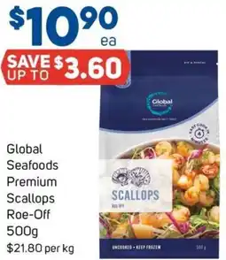 Foodland Global Seafoods Premium Scallops Roe-Off offer