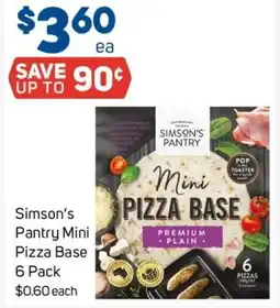 Foodland Simson's Pantry Mini Pizza Base offer