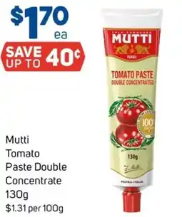 Foodland Mutti Tomato Paste Double Concentrate offer