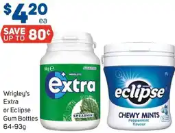 Foodland Wrigley's Extra or Eclipse Gum Bottles offer