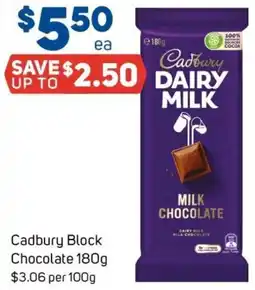 Foodland Cadbury Block Chocolate offer