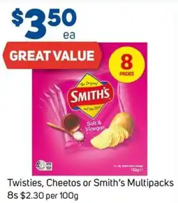 Foodland Twisties, Cheetos or Smith's Multipacks offer