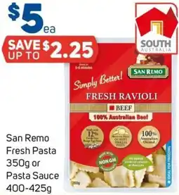 Foodland San Remo Fresh Pasta or Pasta Sauce offer