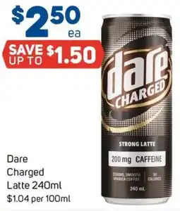 Foodland Dare Charged Latte offer