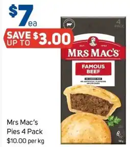 Foodland Mrs Mac's Pies offer