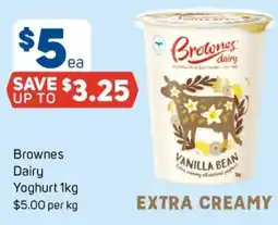 Foodland Brownes Dairy Yoghurt offer