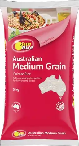 IGA SunRice Australian Medium Grain or Brown Rice 5kg offer