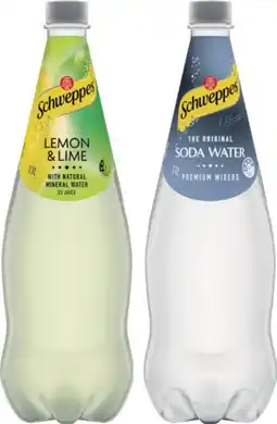 IGA Schweppes Mixers, Natural Mineral Water or Soft Drink 1.1 Litre Selected Varieties offer