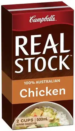 IGA Campbell’s Real Stock 500mL Selected Varieties offer