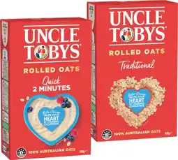 IGA Uncle Tobys Traditional or Quick Rolled Oats 500g offer