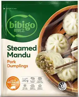 IGA Bibigo Steamed Mandu Dumplings 280g Selected Varieties offer