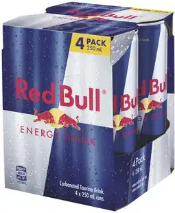IGA Red Bull Energy Drink 4x250mL Selected Varieties offer