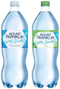 IGA Mount Franklin Lightly Sparkling Water 1.25 Litre Selected Varieties offer