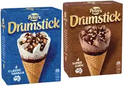 IGA Peters Drumstick 4 Pack or Minis 6 Pack Selected Varieties offer