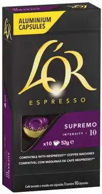 IGA L’OR Espresso Coffee Capsules 10 Pack Selected Varieties offer